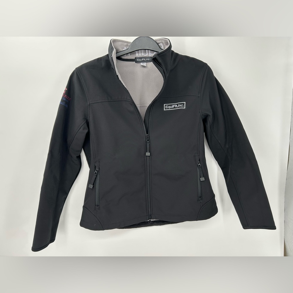 Equifit Women's Black Soft Shell Jacket Water Resistant Size Large